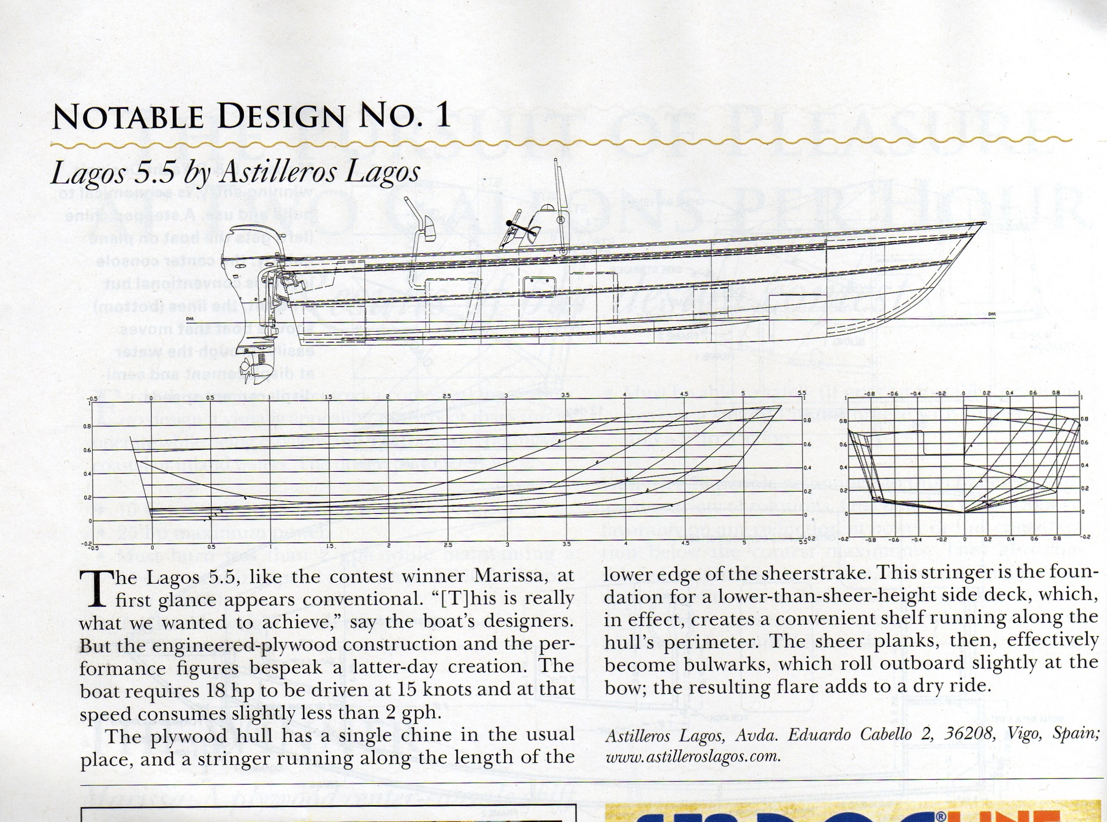 Reconocimiento del Lagos 5.5 en la revista Americana WoodenBoat