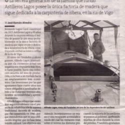 Artículo de Astilleros Lagos en la Voz de Galicia