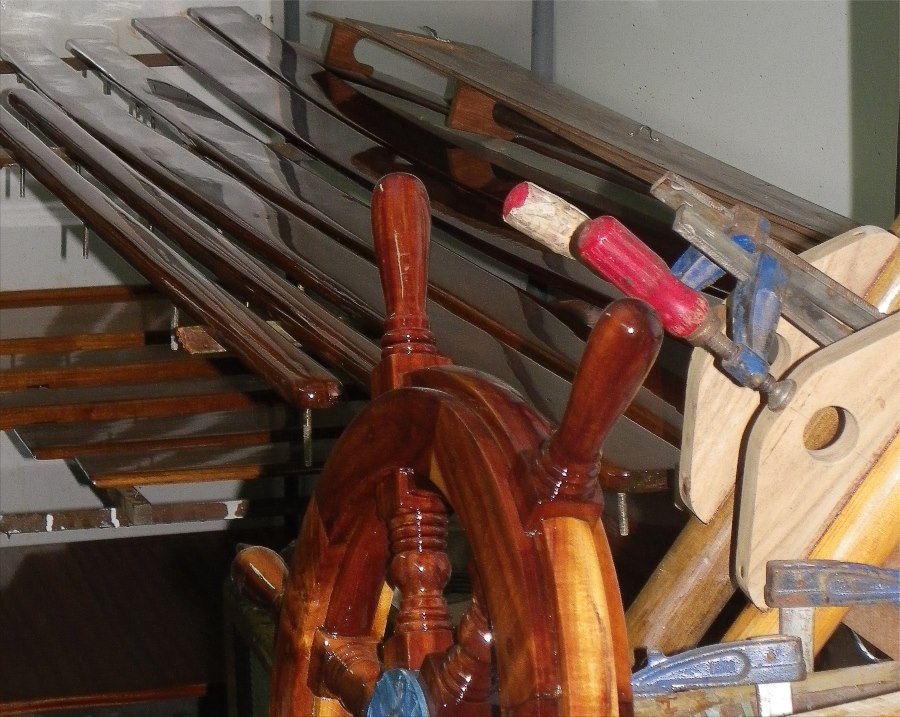 Cuarto de Barnizado de piezas en el Astillero