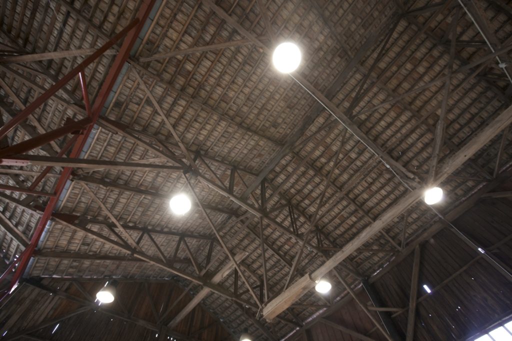 Interior structure of the building of Astilleros Lagos Boatyard