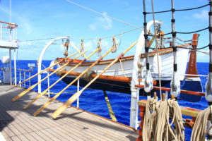 UNION I hanging on Peruvian Navy Training Ship UNION