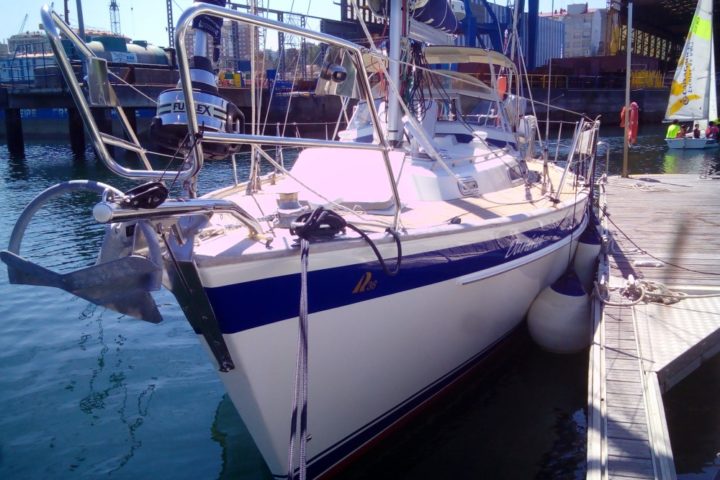 DANINA berthed on the Liceo de Bouzas, after jobs carried out on Astilleros Lagos
