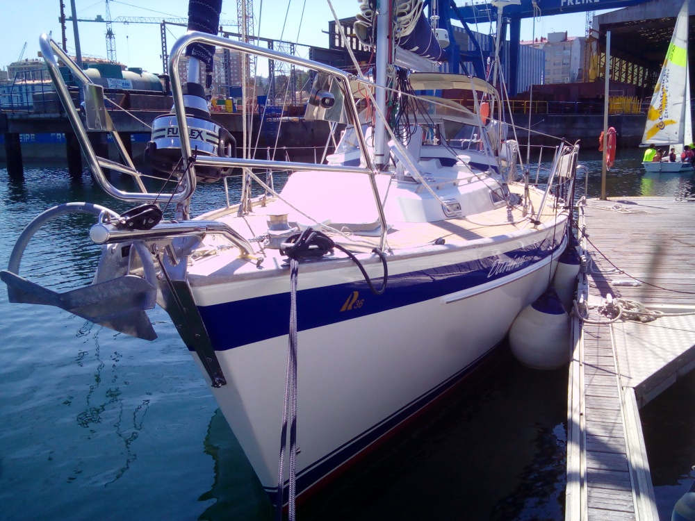 DANINA berthed on the Liceo de Bouzas, after jobs carried out on Astilleros Lagos