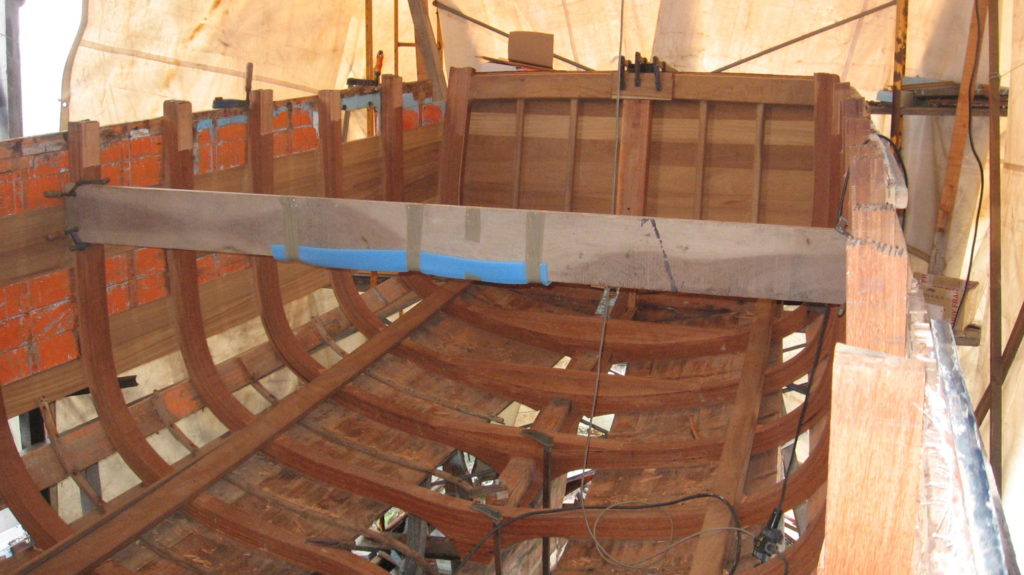 Restoration of a wooden boat