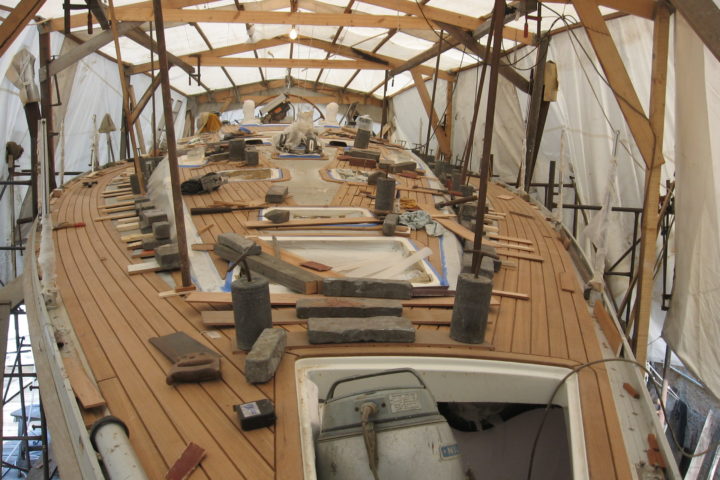 Building a new teak deck for Grand Soleil 43