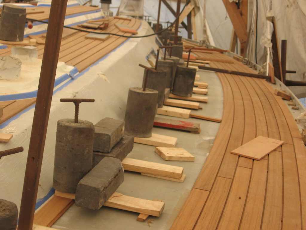 Building a new teak deck for Grand Soleil 43