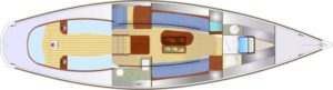 Interior of the Lagos 38DS Daysailer