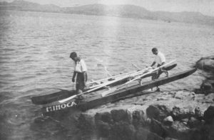 MIÑOCA en verano 1917 con tripulacion Nano Lagos y Alejandro Requejo