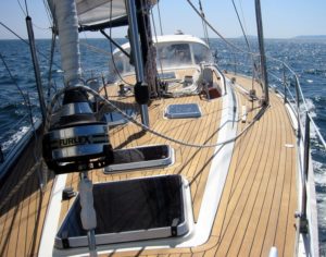 New teak deck on Grand Soleil 44