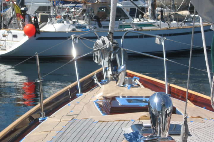 Varnishing a Classic Wooden Boat built by Abeking & Ramussen
