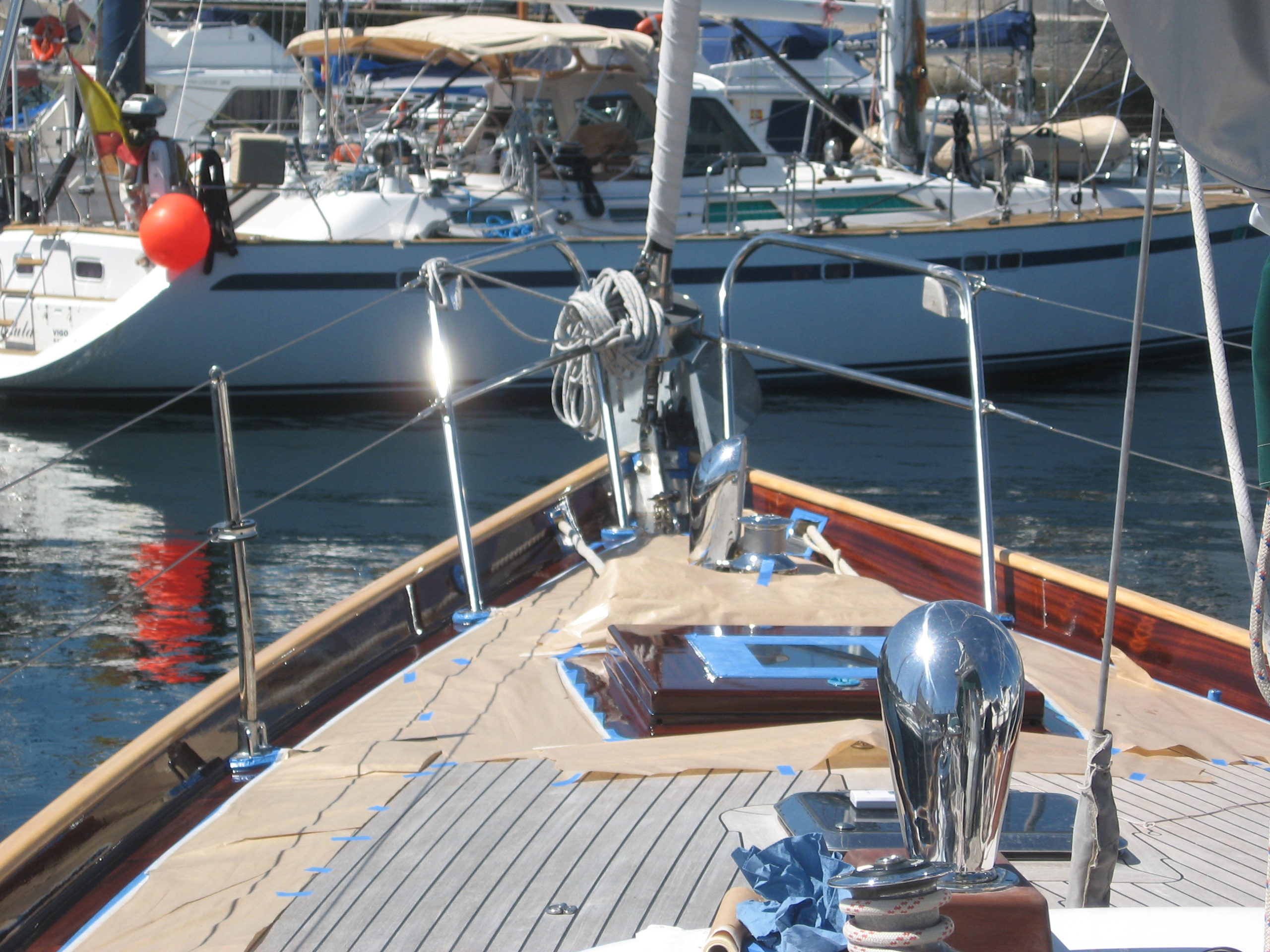 Varnishing a Classic Wooden Boat built by Abeking & Ramussen