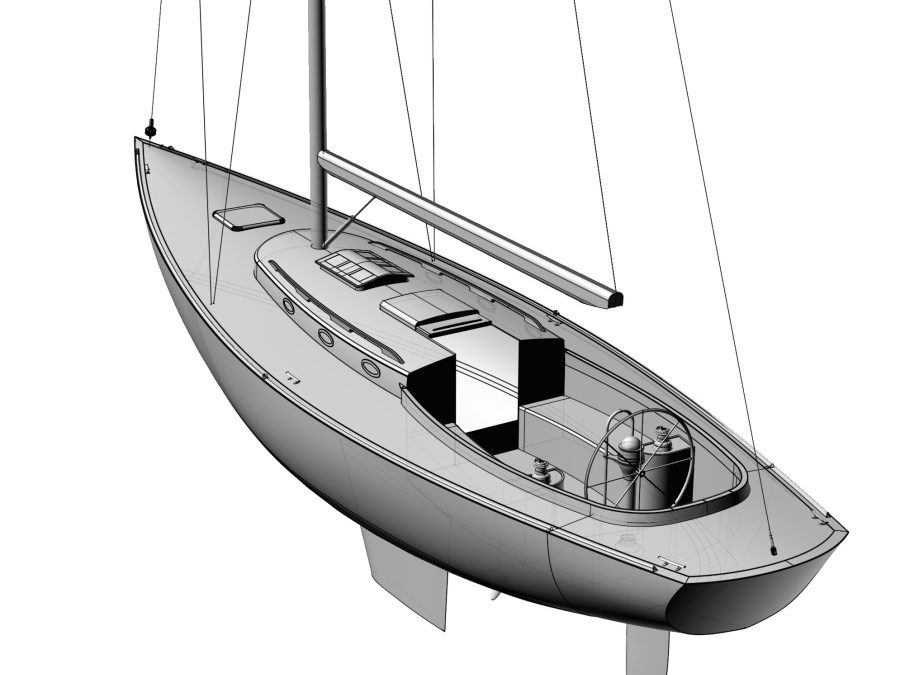 Render of the Lagos 38DS Daysailer